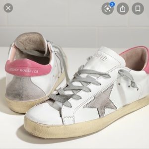 low top pink star sneakers